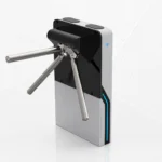 เครื่องกั้นสามขา Tripod Turnstile รุ่น EF1213 ดีไซน์สีดำเงิน พร้อมไฟ LED สำหรับระบบควบคุมการเข้าออก