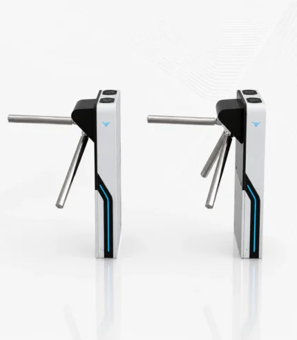 เครื่องกั้นทางเข้าออก Tripod Turnstile รุ่น EF1213 แบบติดตั้งคู่ สำหรับระบบ Access Control ในอาคารสำนักงาน