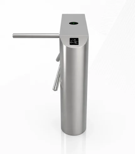 เครื่องกั้นทางเข้าออก Tripod Turnstile รุ่น EL105 มุมด้านข้าง พร้อมระบบ Access Control สำหรับสำนักงานและอาคาร