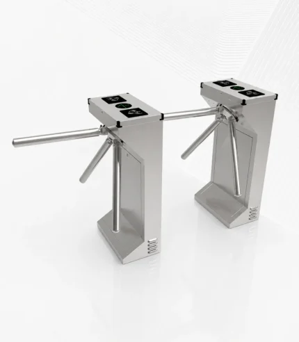 เครื่องกั้นสามขา Tripod Turnstile รุ่น EL128 แบบคู่ ผลิตจากสแตนเลส สำหรับระบบควบคุมการเข้าออก Access Control