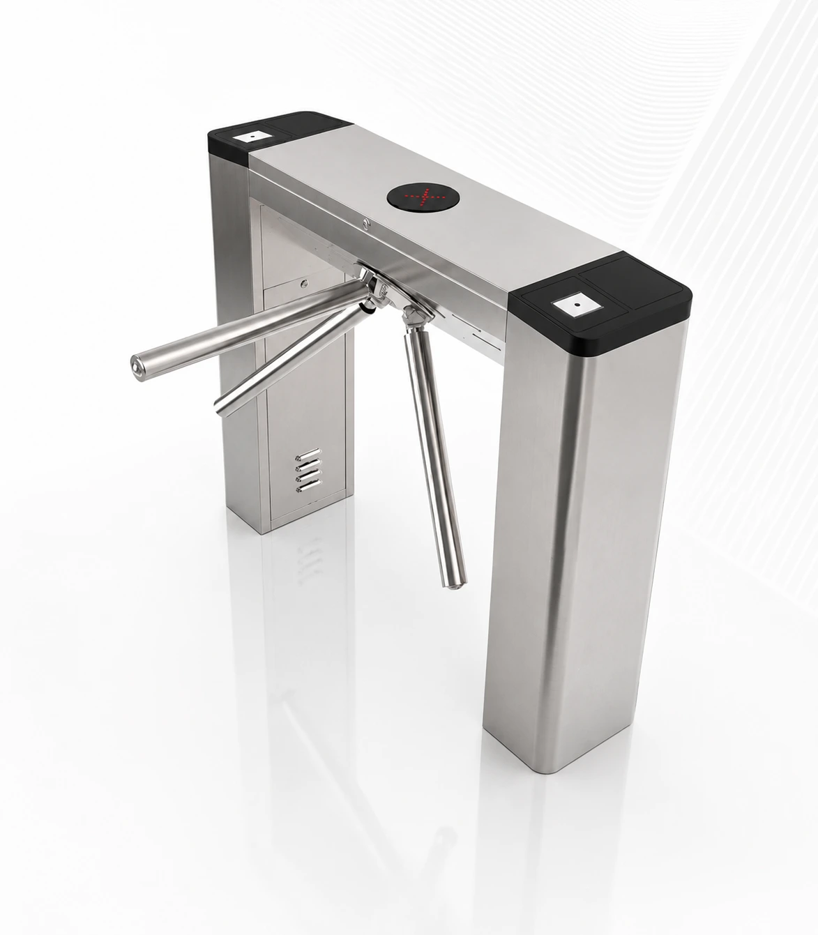 EL148-tripod-turnstile-single-lane เครื่องกั้นสามขา Tripod Turnstile รุ่น EL148 สแตนเลสดีไซน์ทันสมัย สำหรับระบบควบคุมการเข้าออก