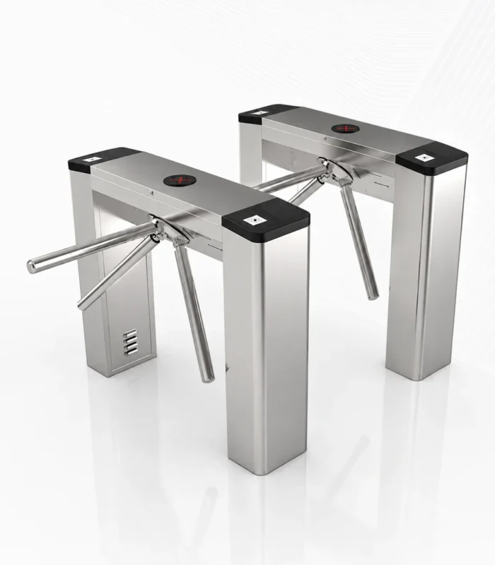 เครื่องกั้นทางเข้าออก Tripod Turnstile รุ่น EL148 แบบสองช่องทาง สำหรับระบบ Access Control ในอาคารและสำนักงาน